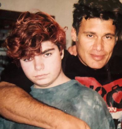 Dylan Bauer with his father Steven Bauer